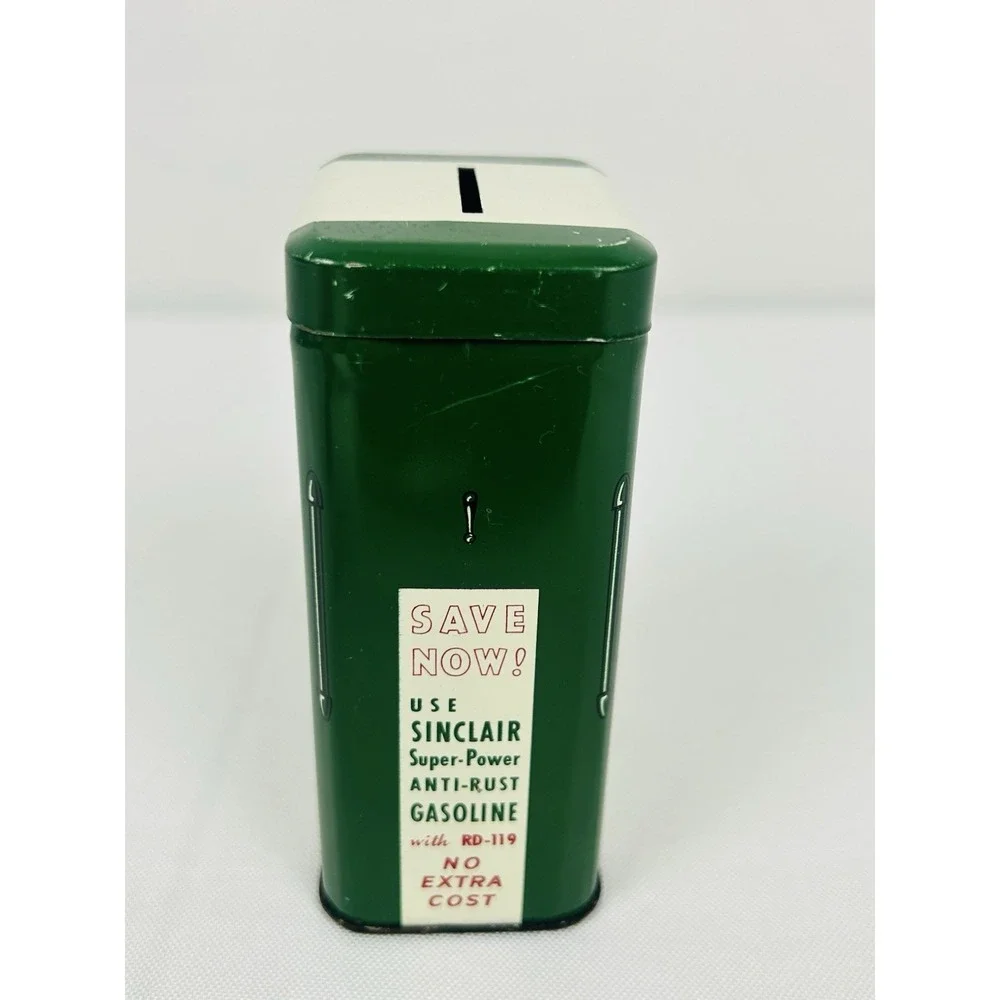 Sinclair H-C Gasoline Fuel Pump Collectable Tin Bank Vintage